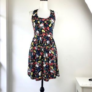 Casual sleeveless summer floral dress